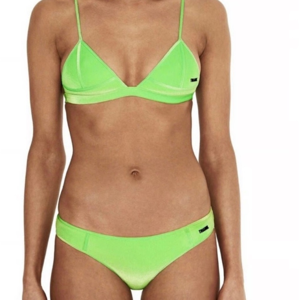 Triangl Green Velvet Bikini Set